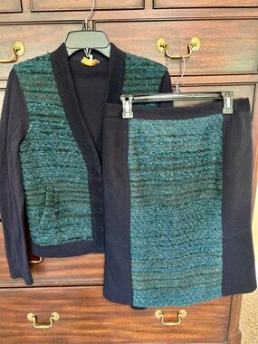 Tory Burch merino wool Cardigan and Skirt Set